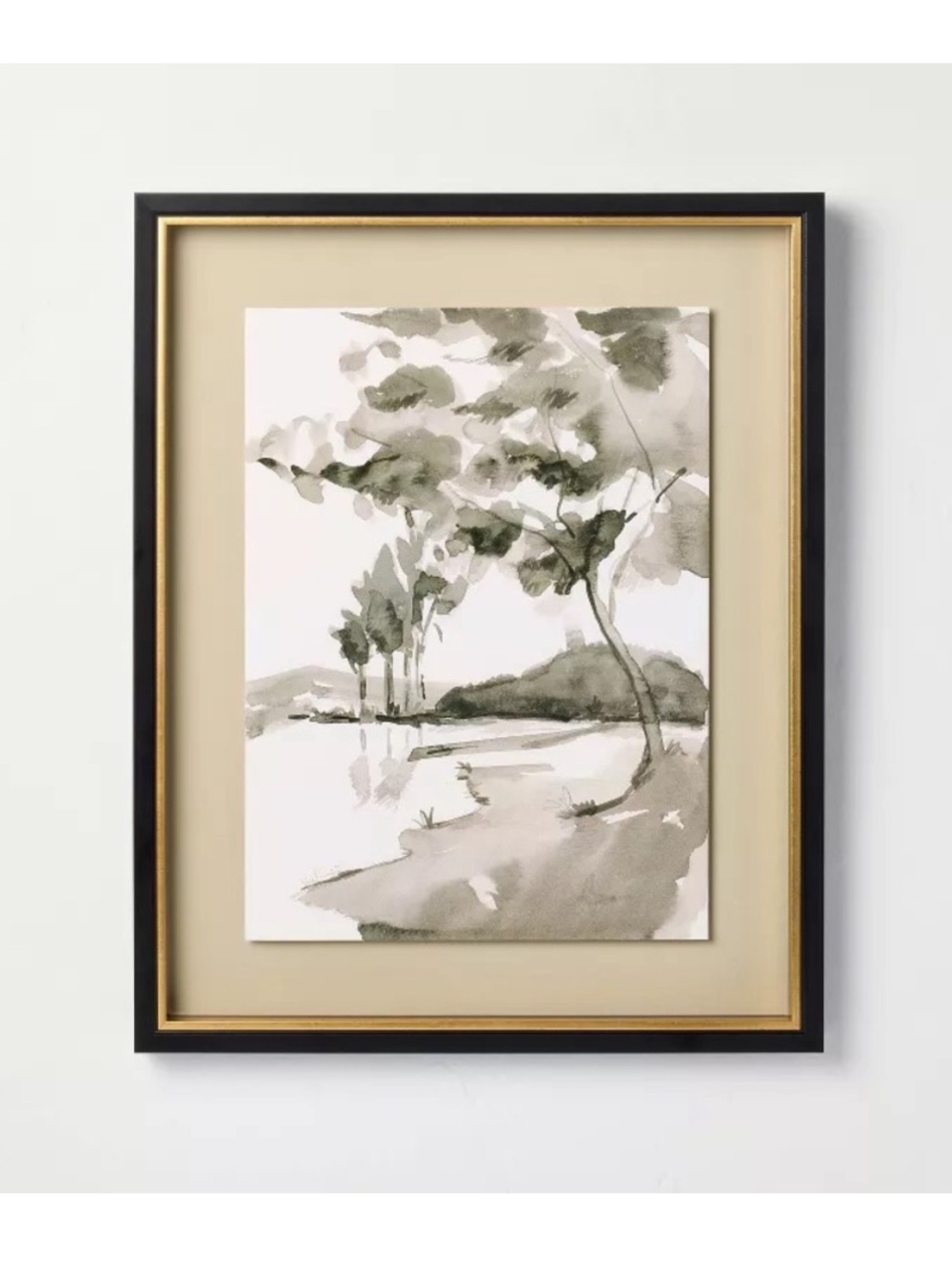 16"x20" Washed Landscape Framed Wall Art - Hearth & Hand™ with Magnolia